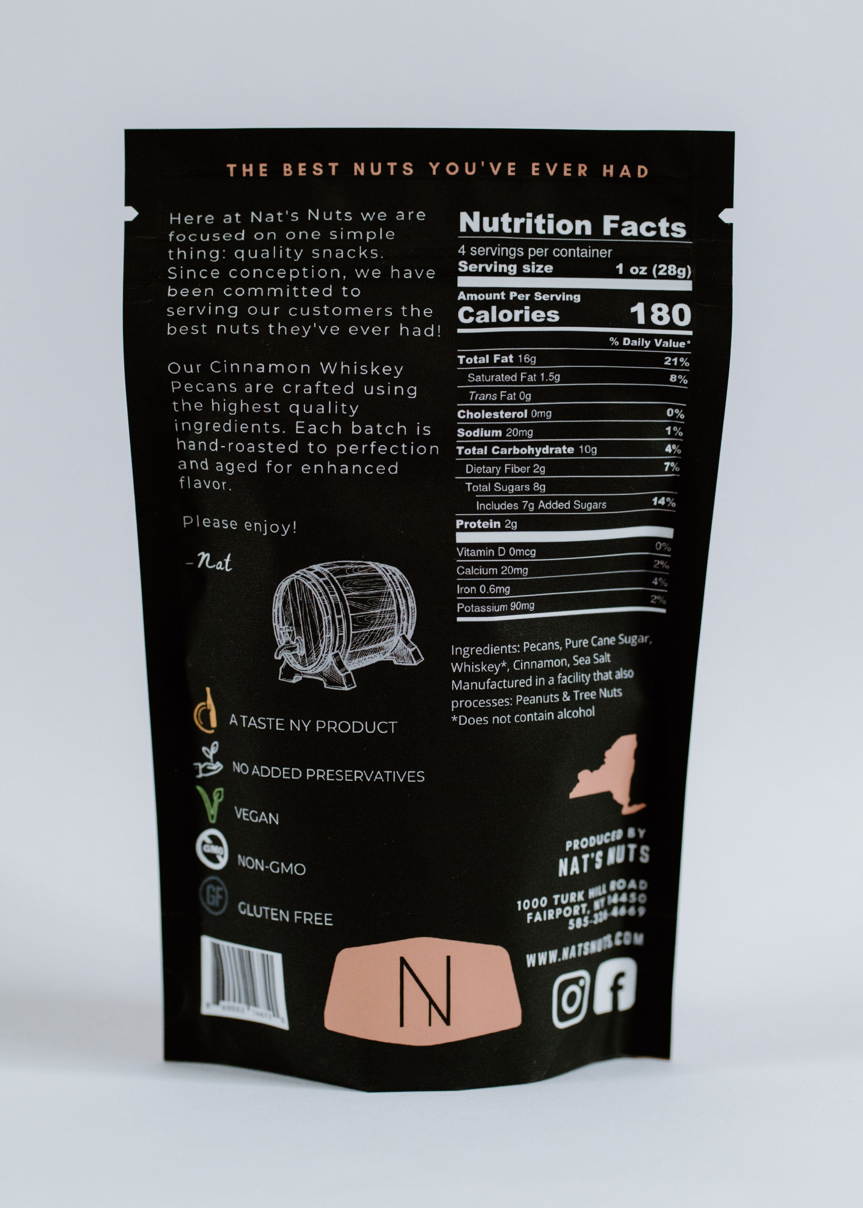 Cinnamon Whiskey Pecans – Nat's Nuts